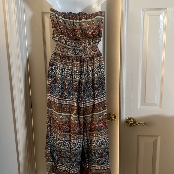 Strapless, palazzo pants jumpsuit - Picture 5 of 6